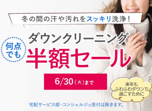 ダウン半額セール